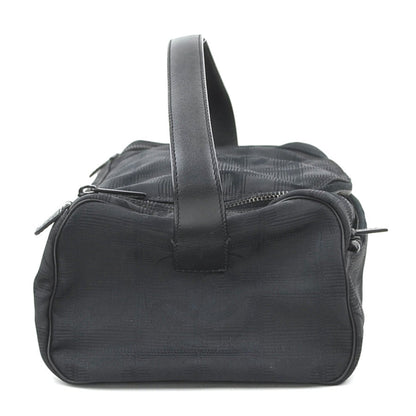 Chanel Handbag Vanity Bag New Travel Line Nylon Jacquard Black