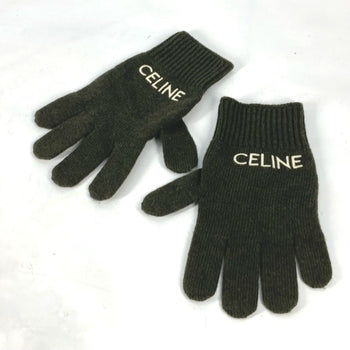 Celine 2Ac55588S Gloves Glove Khaki White