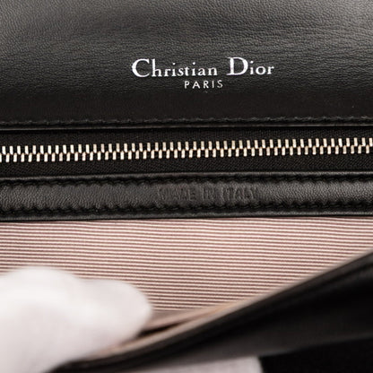 Christian Dior Dior Diorama Chain Shoulder Bag Black Leather