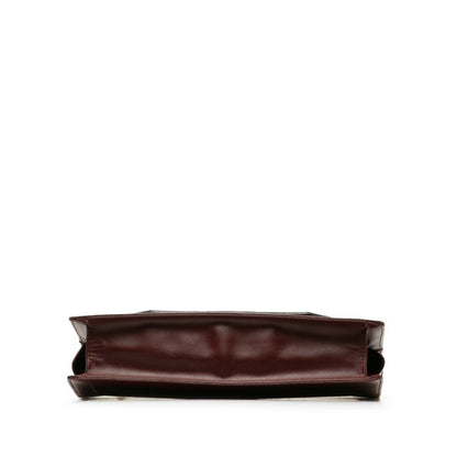 Cartier Must Line Second Bag Wine Red Leather