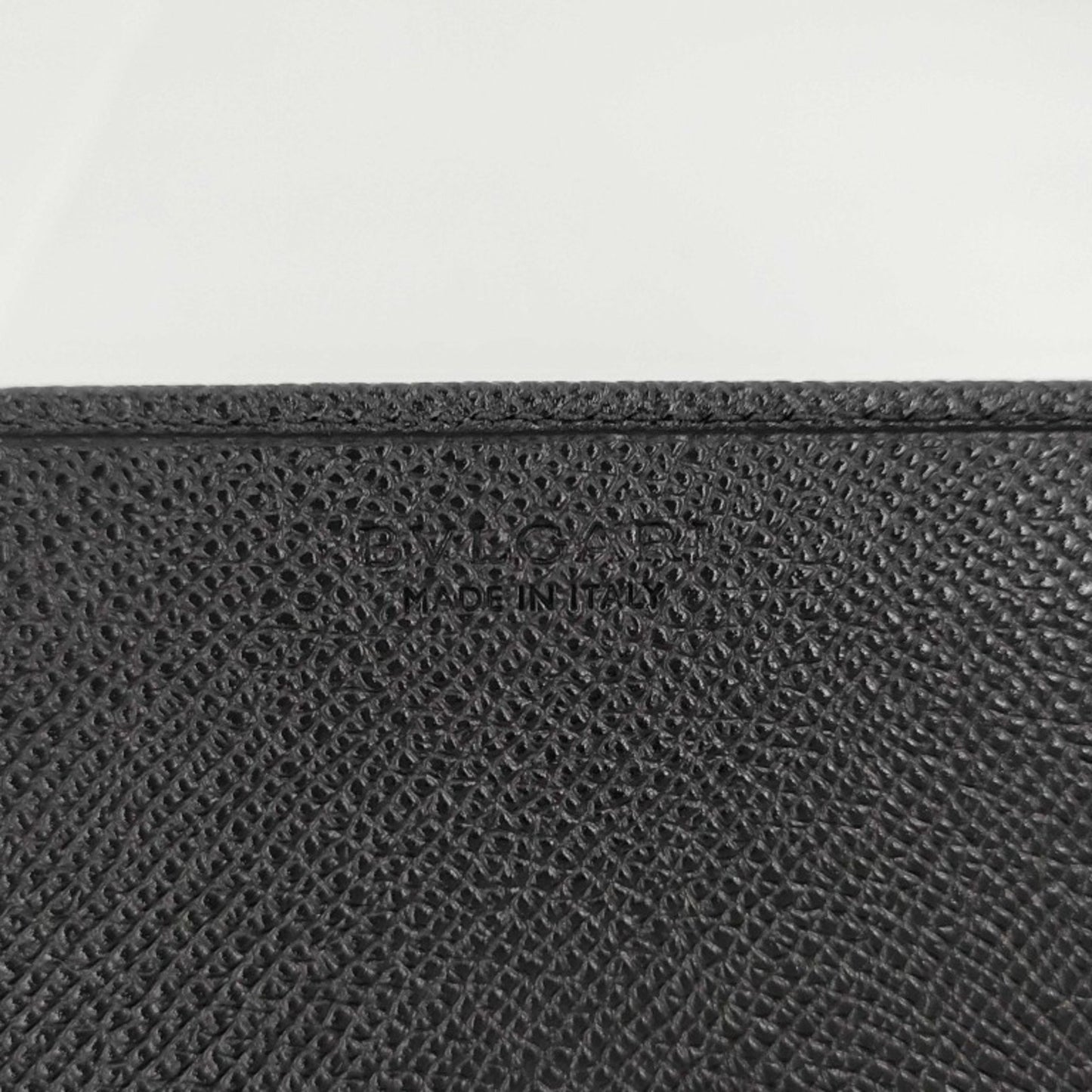 Bvlgari Business Card Case 280297 Black Leather