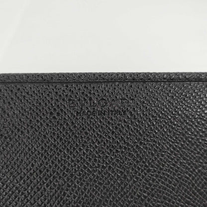 Bvlgari Business Card Case 280297 Black Leather