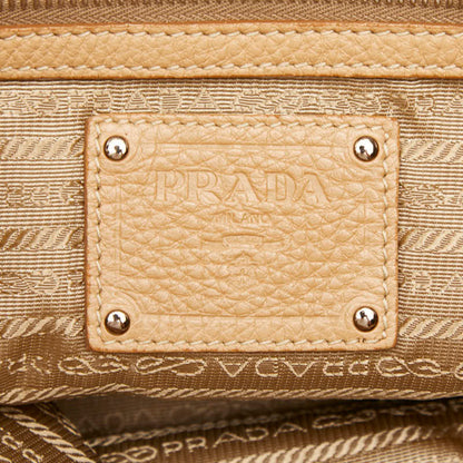 Prada Handbag Bn1713 Beige Leather