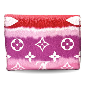 Louis Vuitton Victorine Monogram Escale Portefeuille Rouge Tri-Fold Mini Wallet In Cherry
