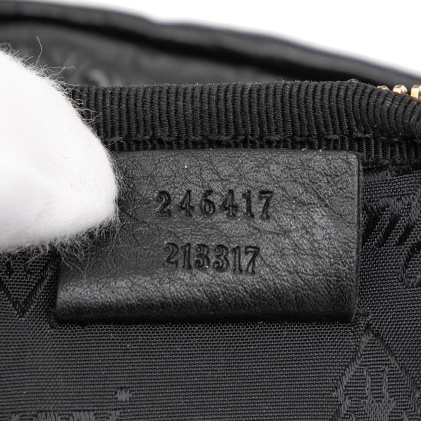 Gucci Guccissima Body Bag 246417 Black Leather