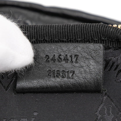 Gucci Guccissima Body Bag 246417 Black Leather