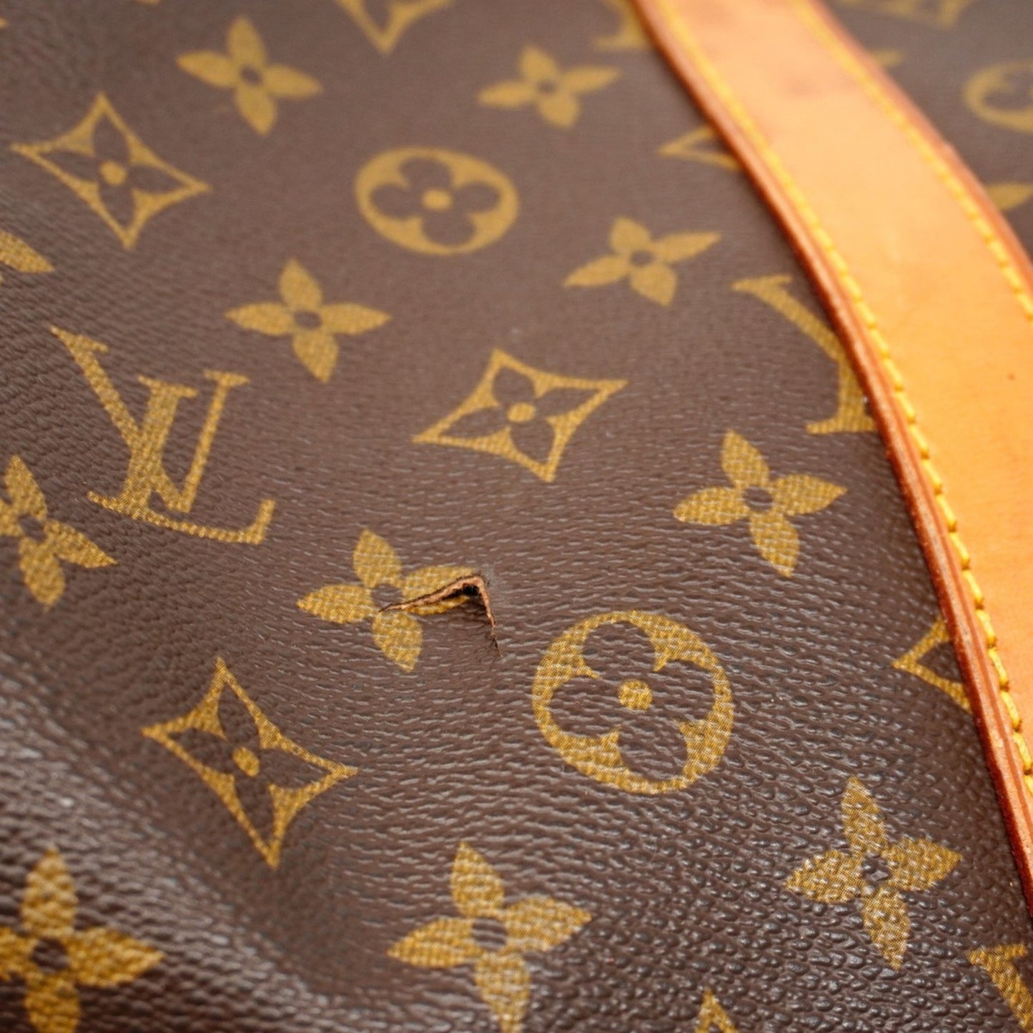 Louis Vuitton Monogram Keepall 55 Boston Bag M41424 Brown