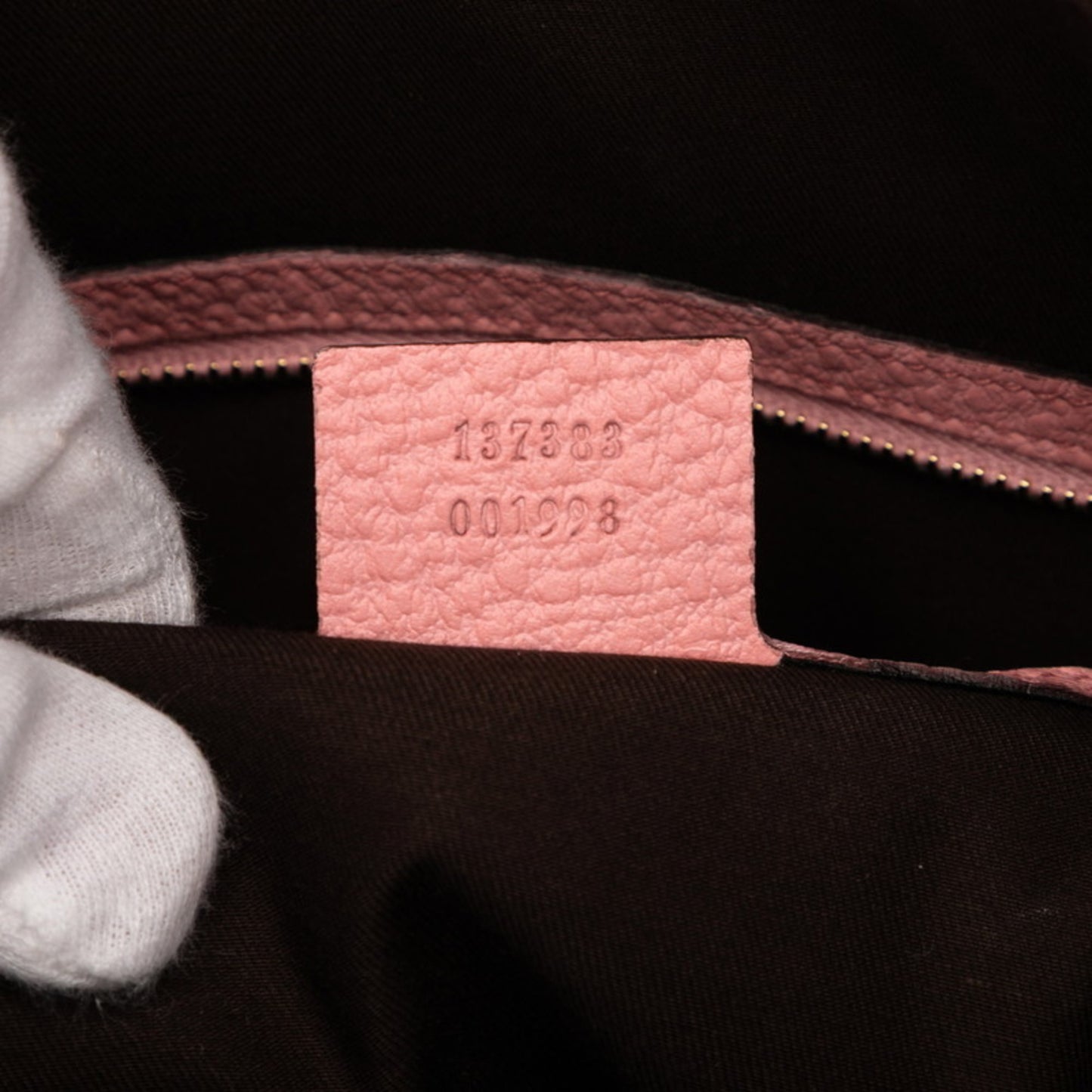 Gucci Bamboo One-Shoulder Bag Handbag 137383 Pink Brown Leather