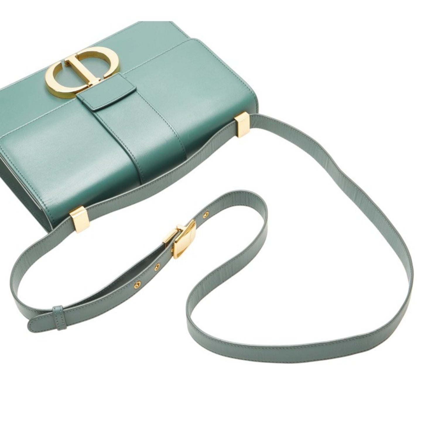 Christian Dior Dior 30 Montaigne Shoulder Bag In Green Calfskin Leather