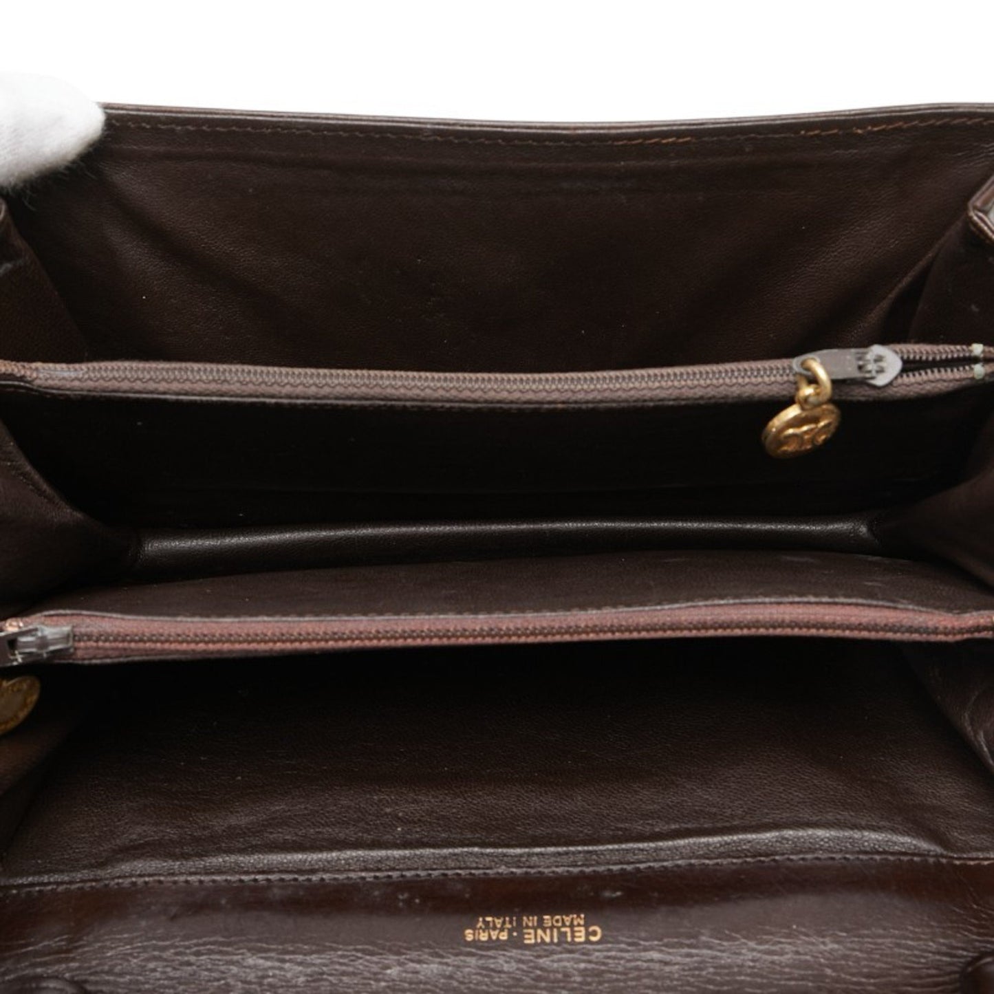 Celine C Macadam One-Shoulder Bag In Brown Canvas