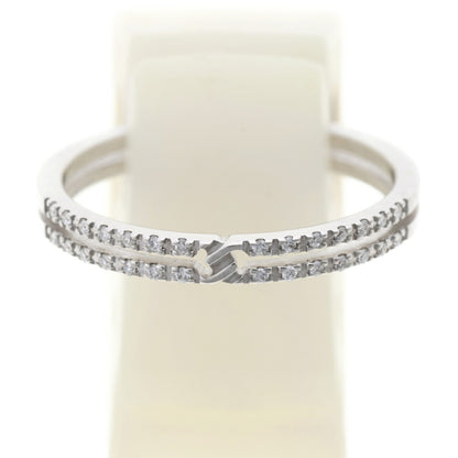 Gucci Infinity Half Diamond Ring 18Kwg #09 A-158549