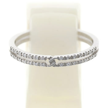 Gucci Infinity Half Diamond Ring 18Kwg #09 A-158549