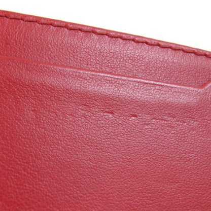Prada Card Case 1Mc004 Red And Black Leather Pass Case