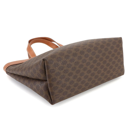 Celine Macadam Handbag In Brown Pvc Leather