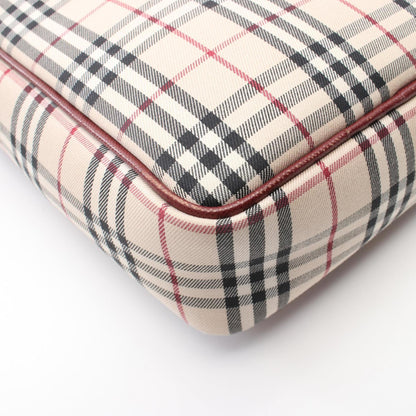 Burberry Nova Check Shoulder Bag Canvas Leather