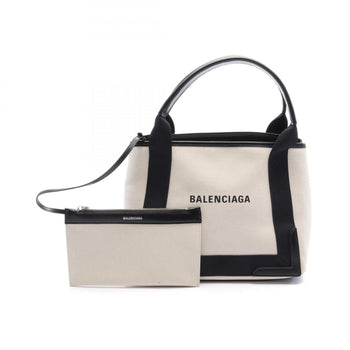 Balenciaga Navy Cabas S Navy Cabas Tote Bag Canvas Leather