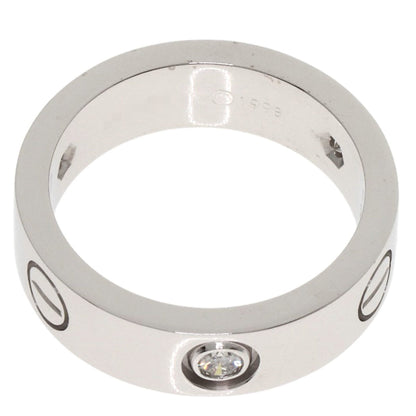 Cartier Love Ring 3P Diamond #52 18K White Gold