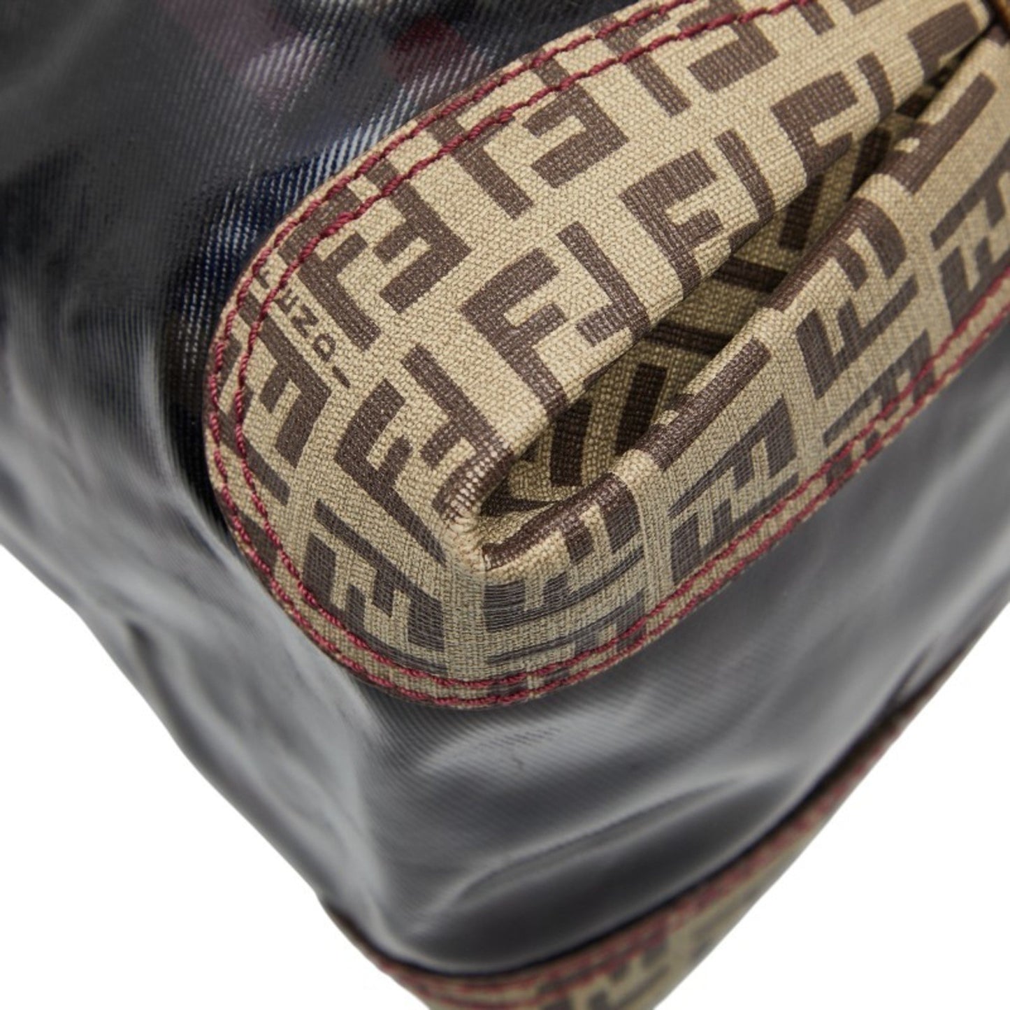 Fendi Zucca Tote Bag Handbag 8Bl096 Brown Enamel