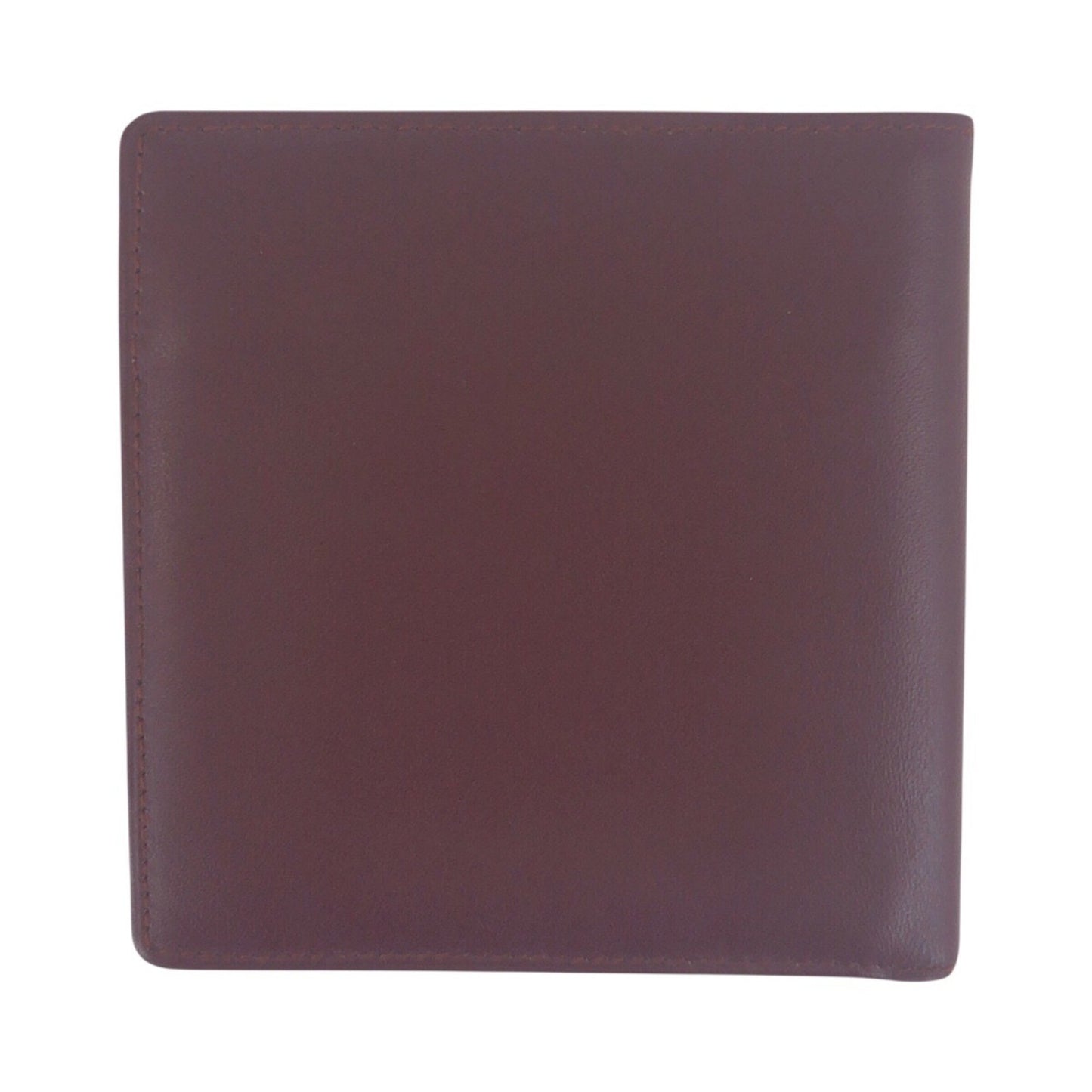 Cartier Vintage Must Line Wine Red Bordeaux Leather Bi-Fold Wallet