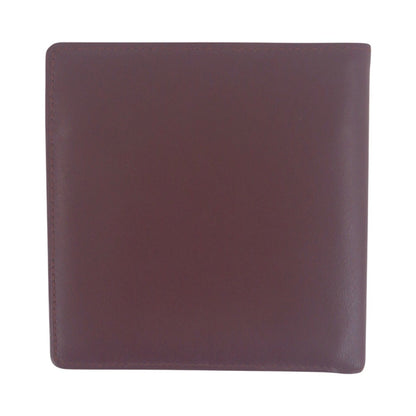 Cartier Vintage Must Line Wine Red Bordeaux Leather Bi-Fold Wallet