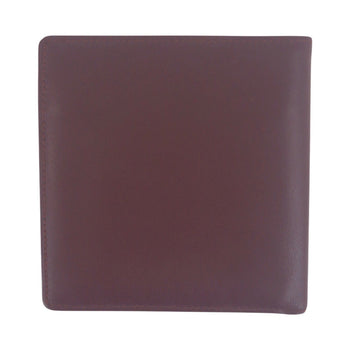 Cartier Vintage Must Line Wine Red Bordeaux Leather Bi-Fold Wallet