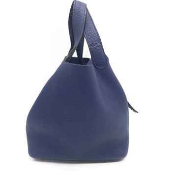 Hermes Picotin Lock Pm Togo Handbag Blue Saphir C Stamp Hermes