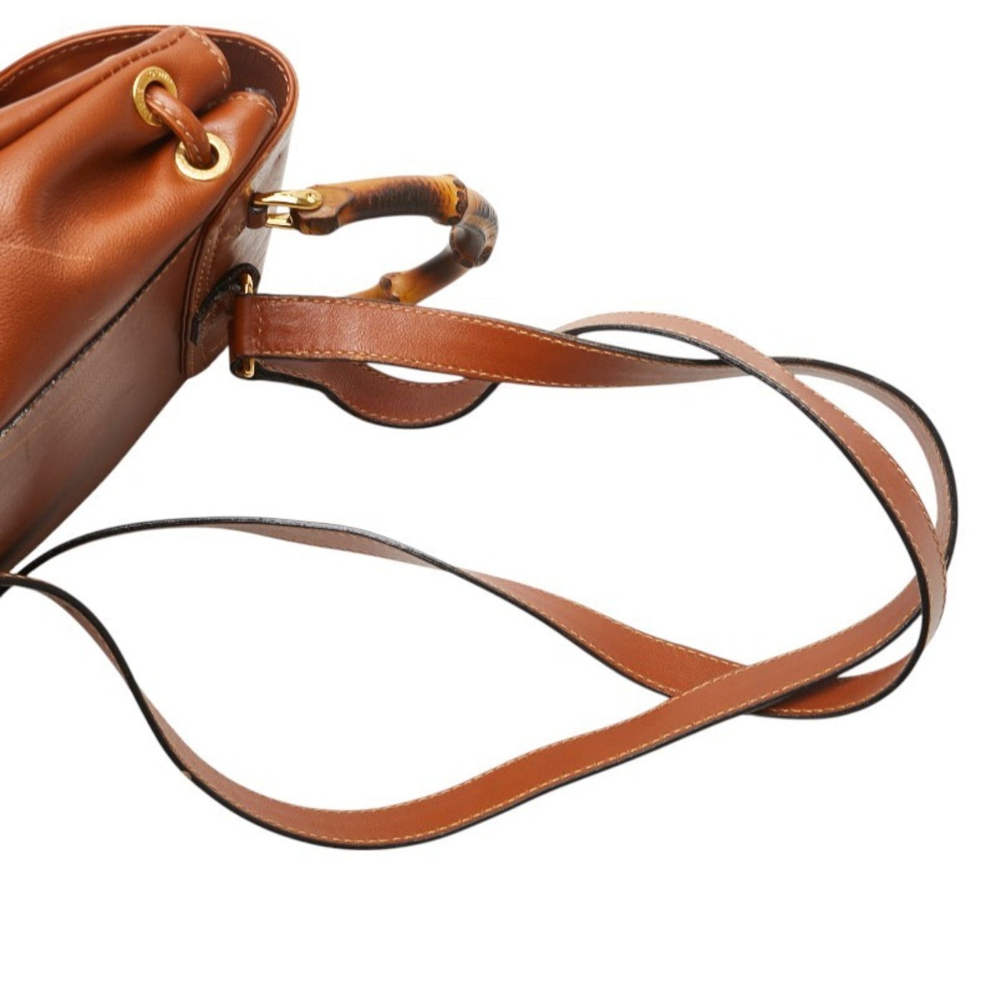 Gucci Bamboo Backpack 003 1998 0030 Brown Leather