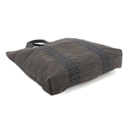 Hermes Herms Herline Cabas Tote Bag In Gray Canvas