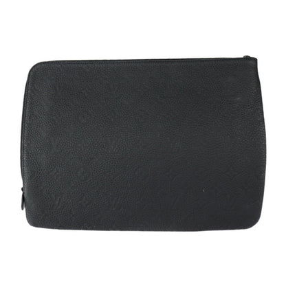 Louis Vuitton Etuit Voyage Second Bag M59479 Taurillon Leather Black Clutch Pouch Monogram L-Shaped