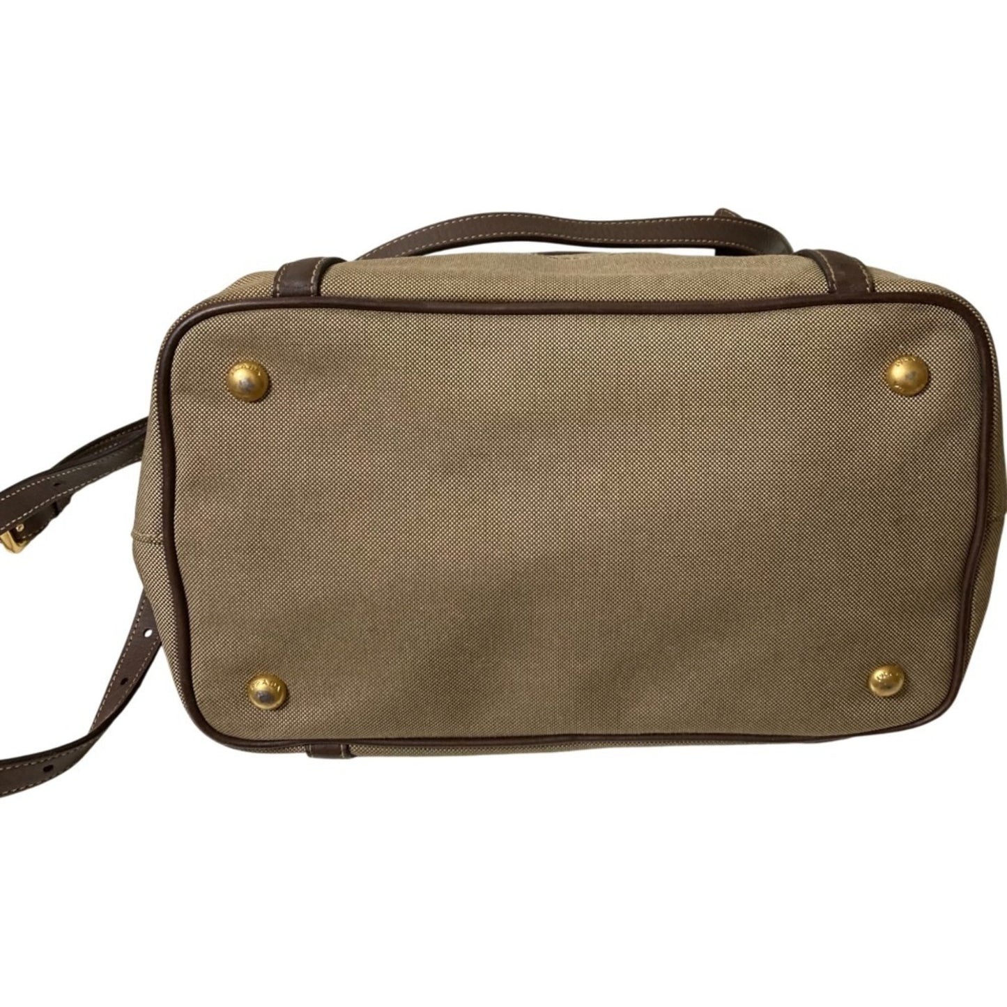 Prada Prada Canvas 2-Way Tote Bag/Handbag Bn1841 Khaki Brown