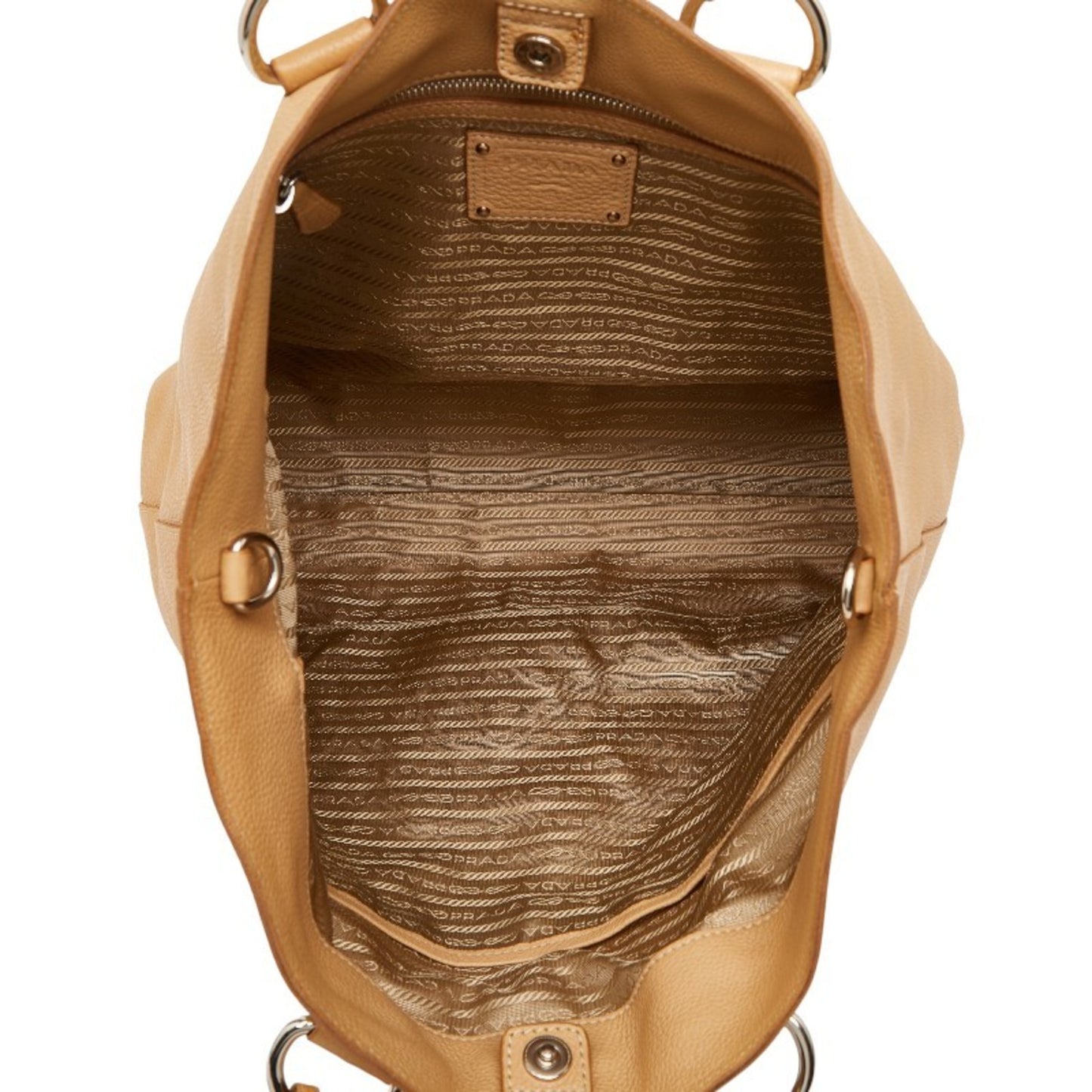 Prada Handbag Bn1713 Beige Leather