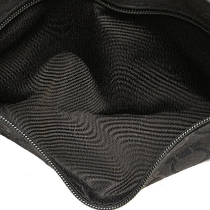 Salvatore Ferragamo Gancini Body Bag In Black Canvas