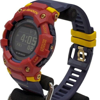 G-Shock Casio Watch Gbd-100Bar-4Jr G-Squad Barcelona Collaboration Double Name Team Color Red Blue