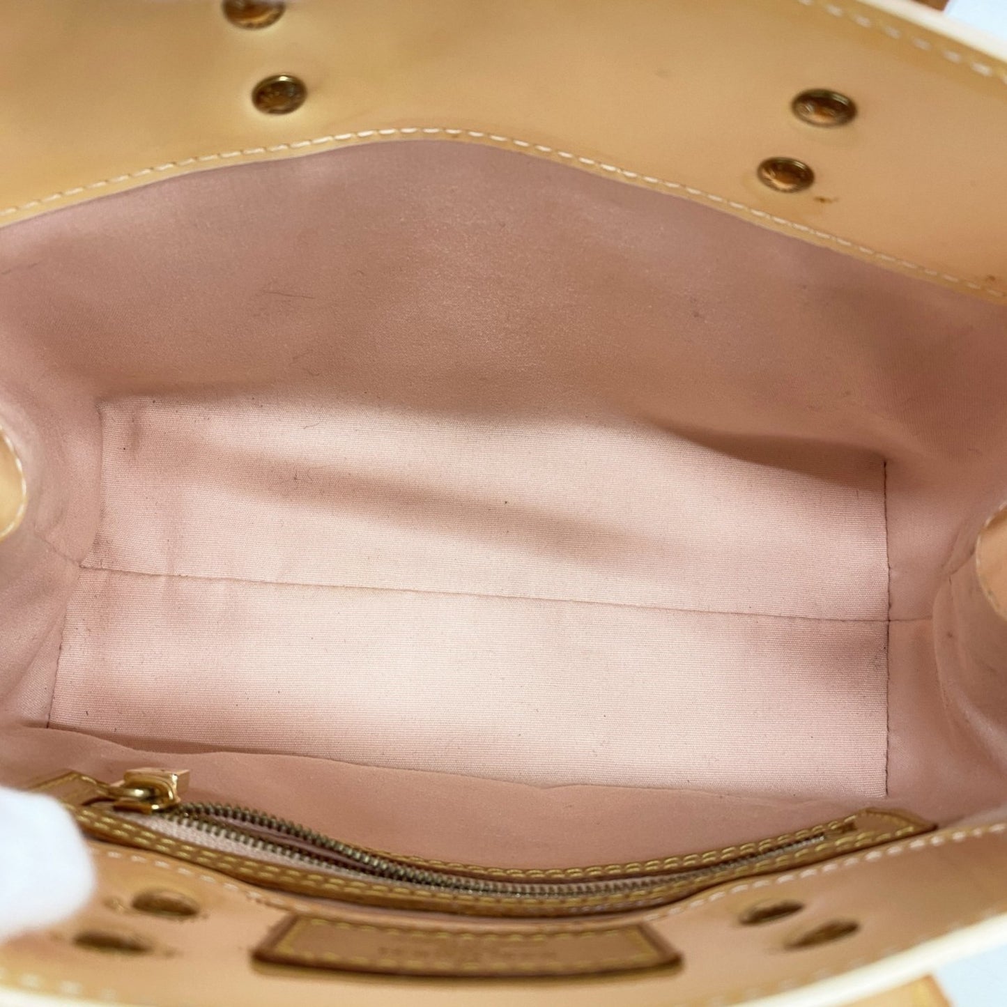 Louis Vuitton Vernis Reed Pm Handbag M91306 Marshmallow Pink