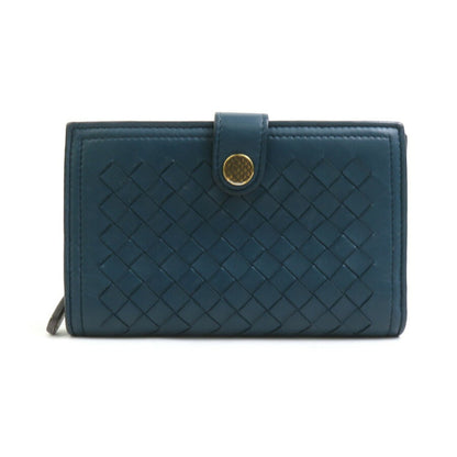 Bottega Veneta Bifold Wallet In Intrecciato Leather Green-Blue For Men And Women