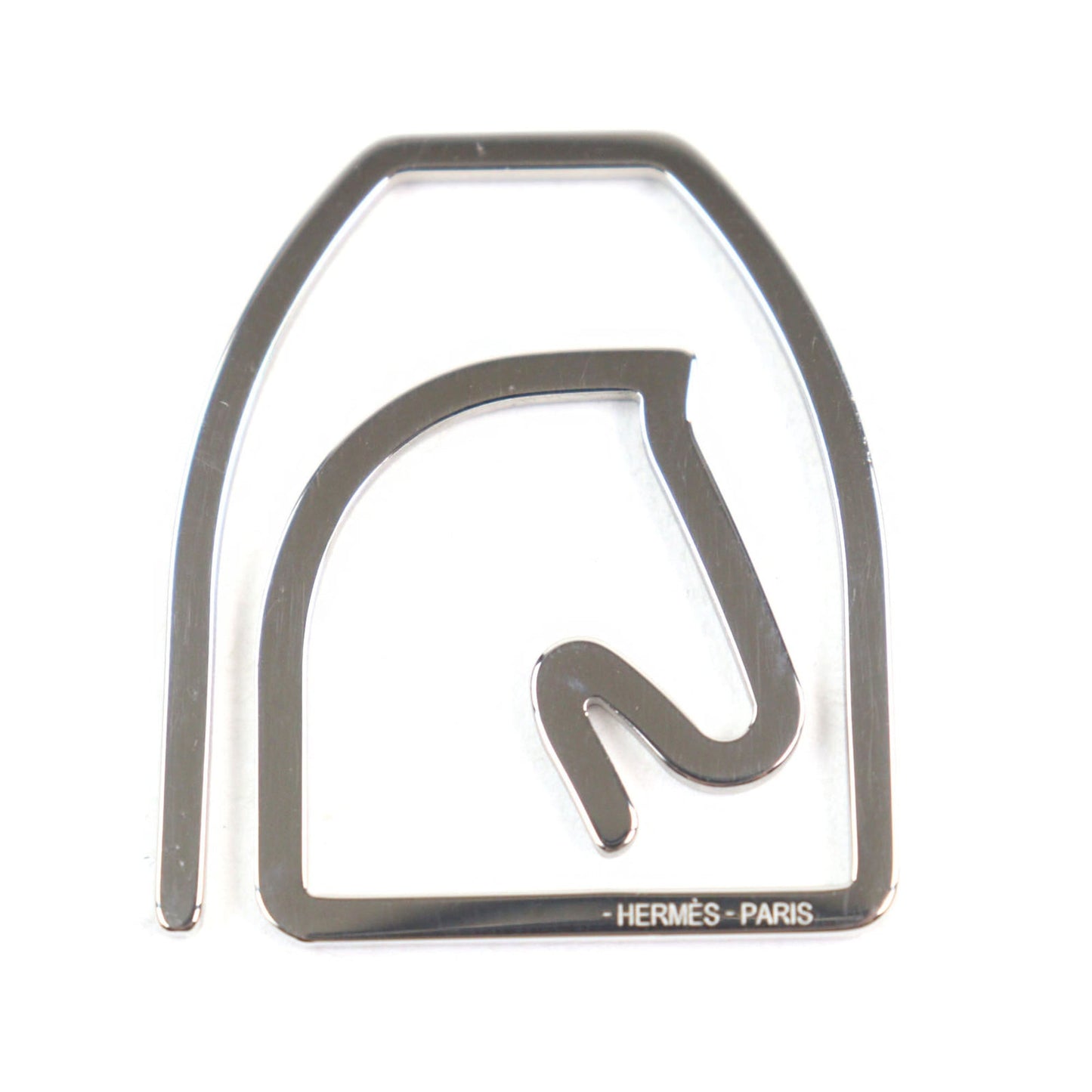 Hermes Z4140 Equestre Logo Engraved Horse-Shaped Bill Clip/Money Clip