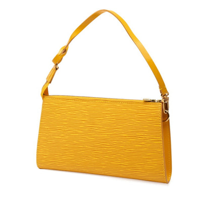 Louis Vuitton Epi Pochette Accessory Pouch Handbag M52959 Tassili Yellow Leather