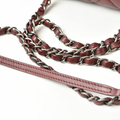 Chanel Chain Shoulder Bag Chanel Saddle Lambskin Matelasse/Quilted Bordeaux
