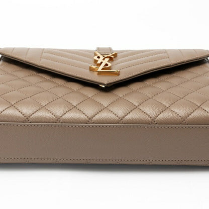 Saint Laurent Saint Laurent Envelope Medium Chain Shoulder Bag 600185 Grain De Poudre Quilted
