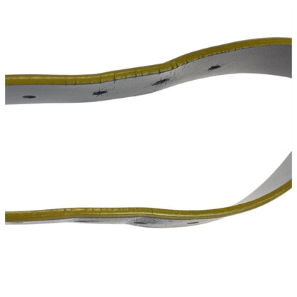 Louis Vuitton 95Cm/38 Inch Black Leather Belt With Silver Hardware