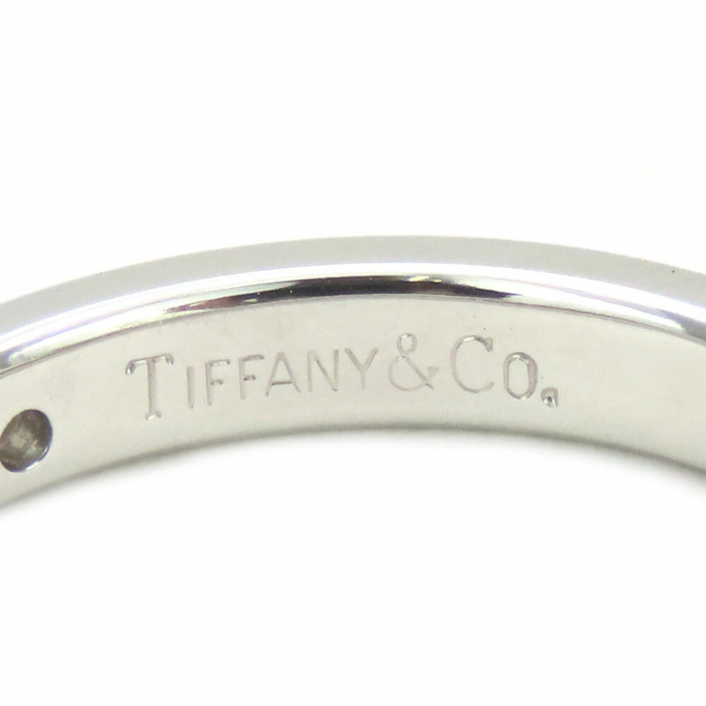 Tiffany Ring Stacking Band 1Pd Pt950 Diamond Approx. 5.3G Platinum #10 Elsa Peretti