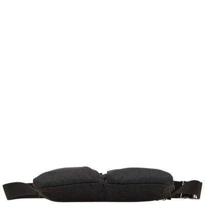 Gucci Gg Canvas Waist Bag/Body Bag 28566 Black Leather