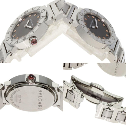 Bvlgari Bbl26C6Ss 12 12P Diamond Watch Stainless Steel Ss