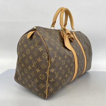 Louis Vuitton Monogram Keepall 45 Boston Bag M41428 Brown