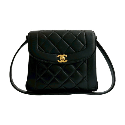 Chanel Diana Flap Matelasse Coco Lambskin Semi-One Shoulder Bag