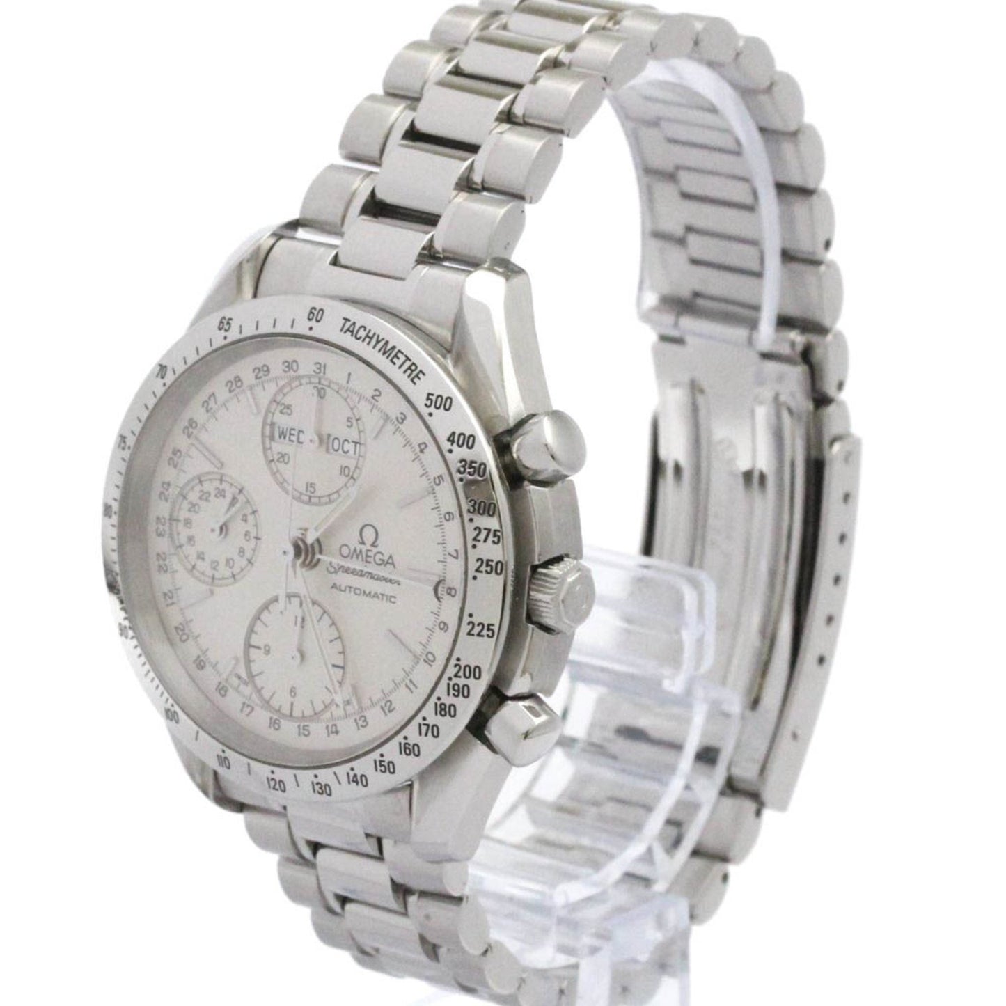 Omega Speedmaster Triple Date Steel Automatic Watch 3521.30 Polished