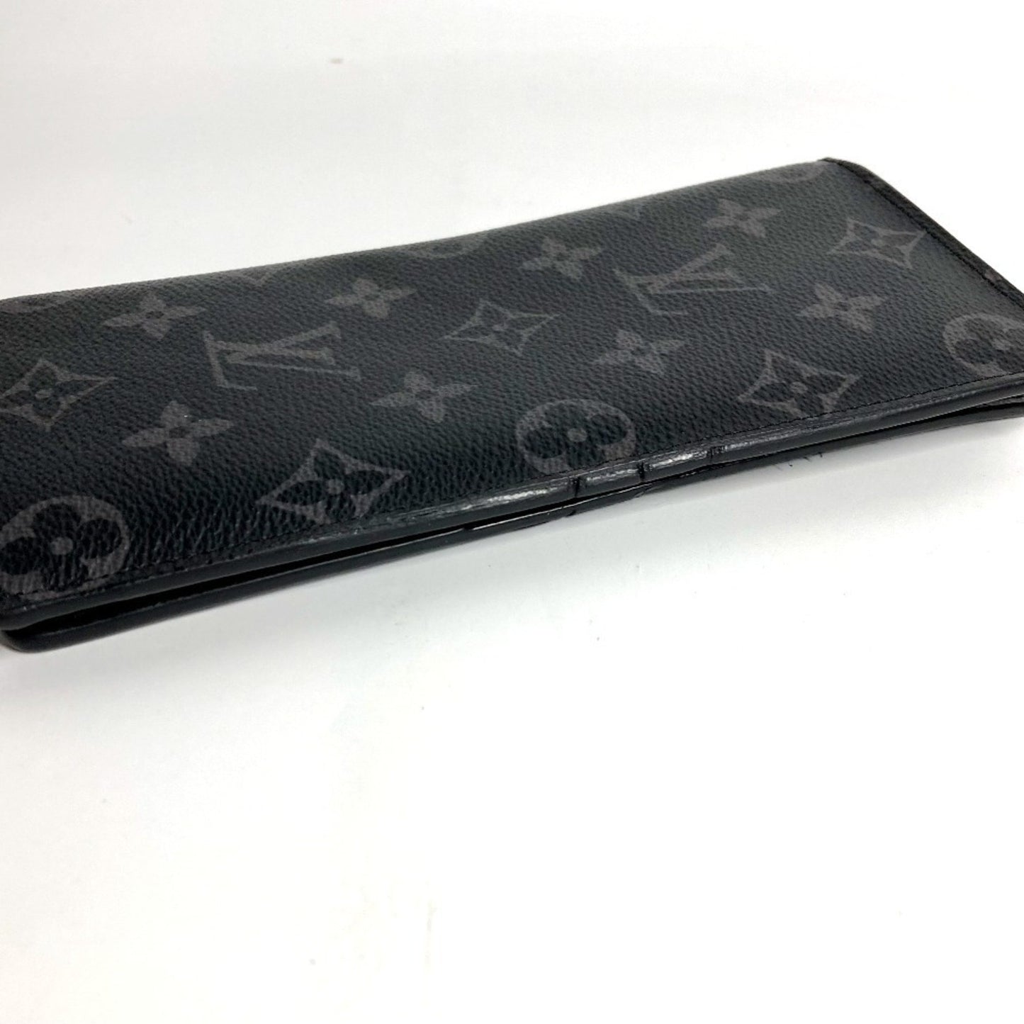 Louis Vuitton M61697 Monogram Eclipse Portefeuille Brazza Bifold Wallet