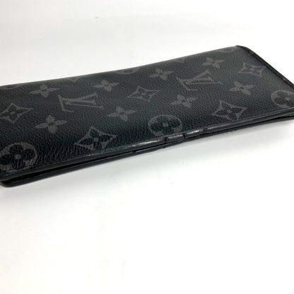 Louis Vuitton M61697 Monogram Eclipse Portefeuille Brazza Bifold Wallet
