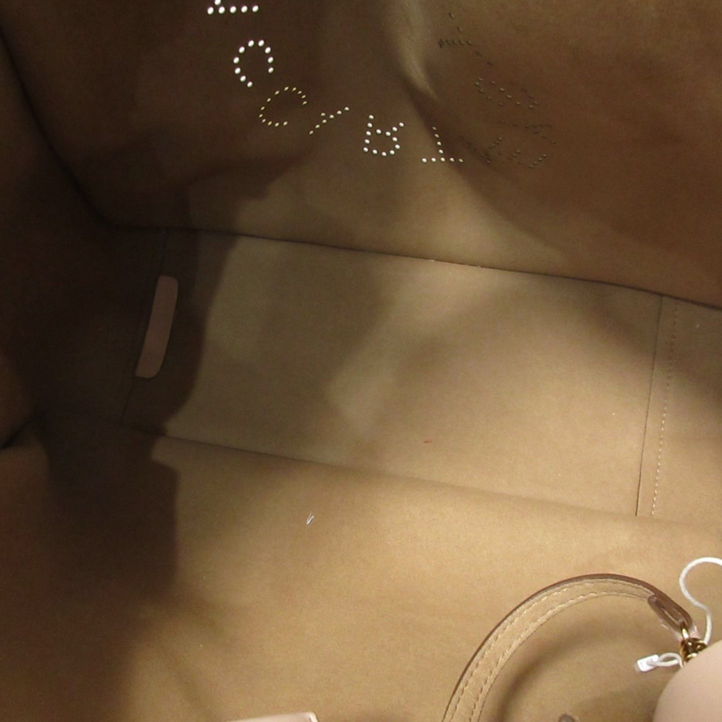 Stella Mccartney Eco-Leather Perforated Logo Tote Bag 513860 Pink Beige