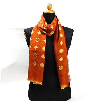 Louis Vuitton Acetate Silk Stole Scarf Muffler Rectangular Reversible Louis Vuitton